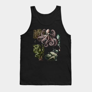 Octopus & Seaweed: Elegance of the Depths Tank Top